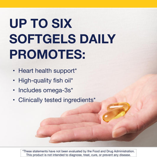 Close-up of Metagenics OmegaGenics EPA-DHA 500 softgels, showing high potency and purity.