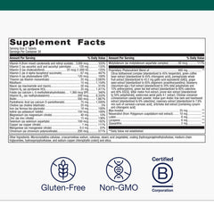 Packaging of Metagenics PhytoMulti with Iron emphasizing gluten-free and non-GMO features.