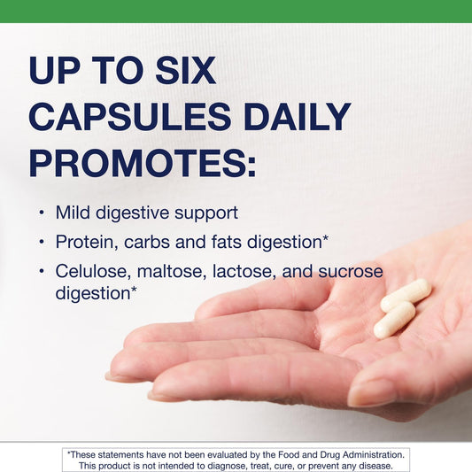 Metagenics SpectraZyme ingredients label highlights plant-based enzymes.