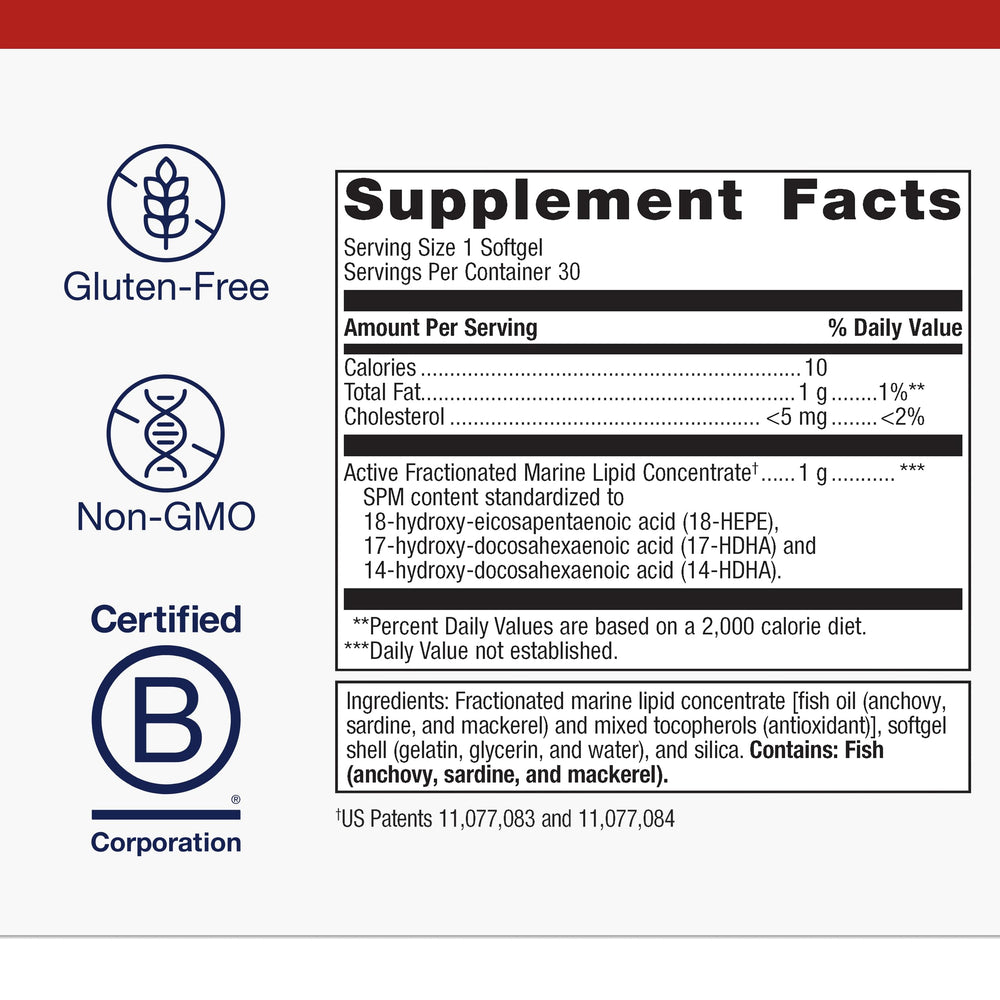 Metagenics SPM Active One Daily Softgel packaging showcases gluten-free wellness.