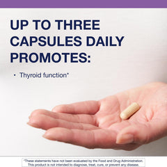 Close-up of Thyrosol capsules for daily use.