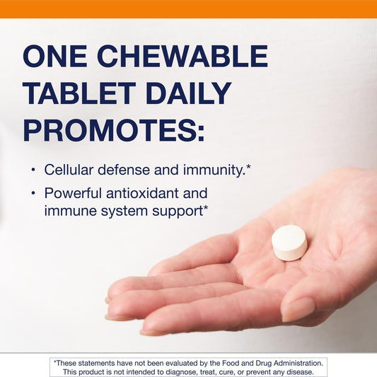 Close-up of Metagenics Ultra Potent-C tablets with bioflavonoids