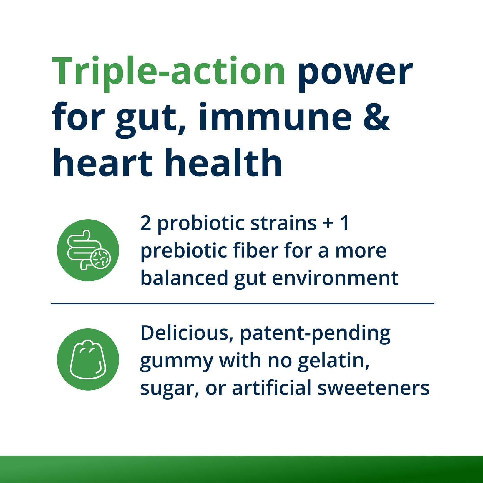 Metagenics UltraFlora 3 in 1 gummies for kids promotes family-friendly daily gut support.