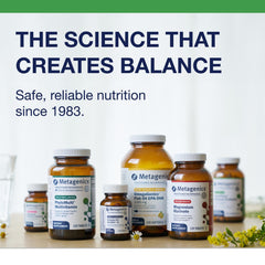 Metagenics UltraFlora Control packaging shot inviting easy daily probiotic routine.