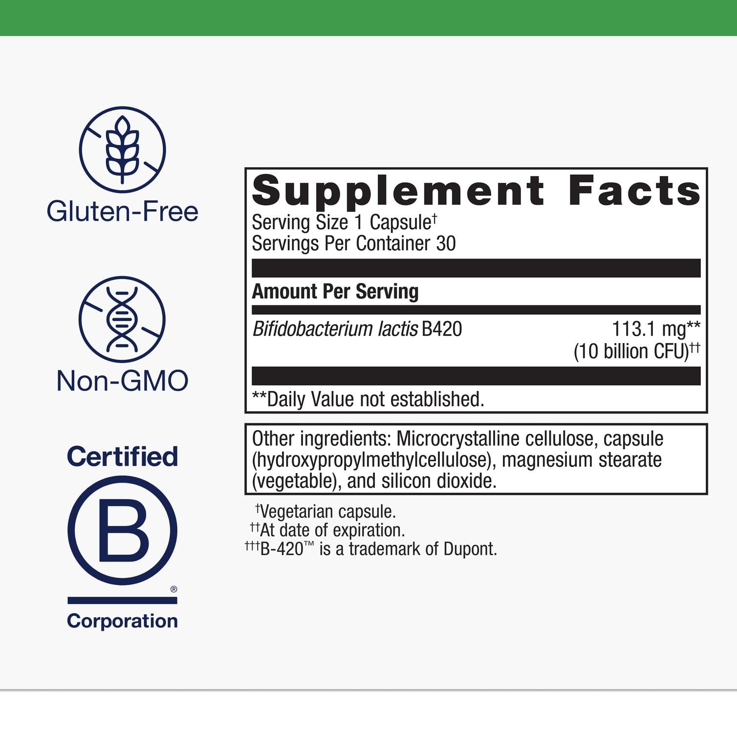 Metagenics UltraFlora Control with prebiotic fiber pack supporting gut balance.