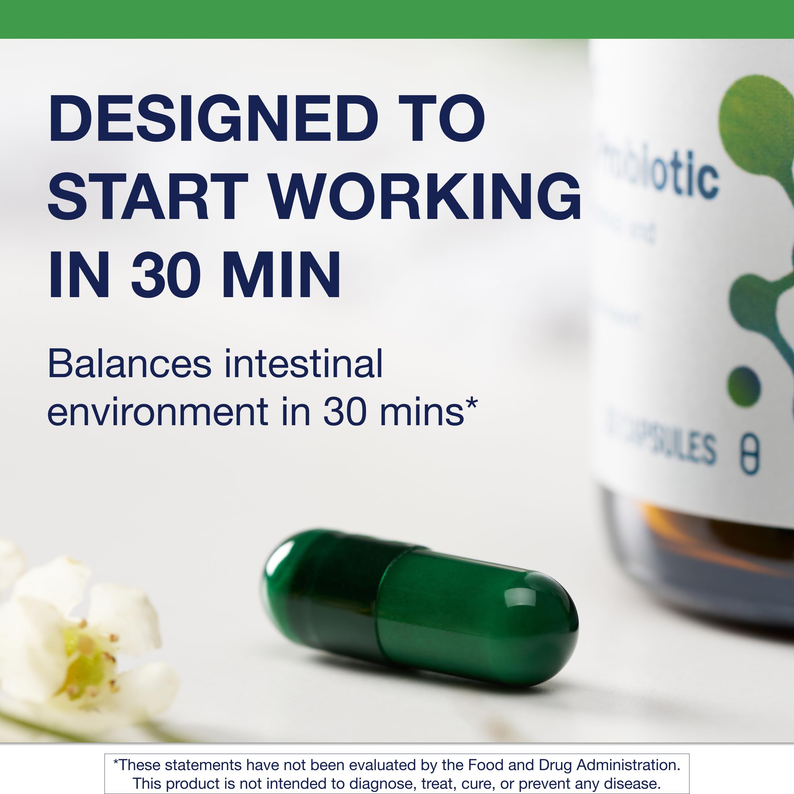 Metagenics UltraFlora Spectrum label detail highlighting seven probiotic strains