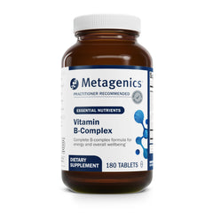 Metagenics Vitamin B-Complex bottle front view promoting energy and daily vitality