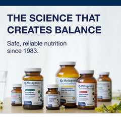 Metagenics Vitamin B-Complex bottle emphasizes professional-grade wellness support.