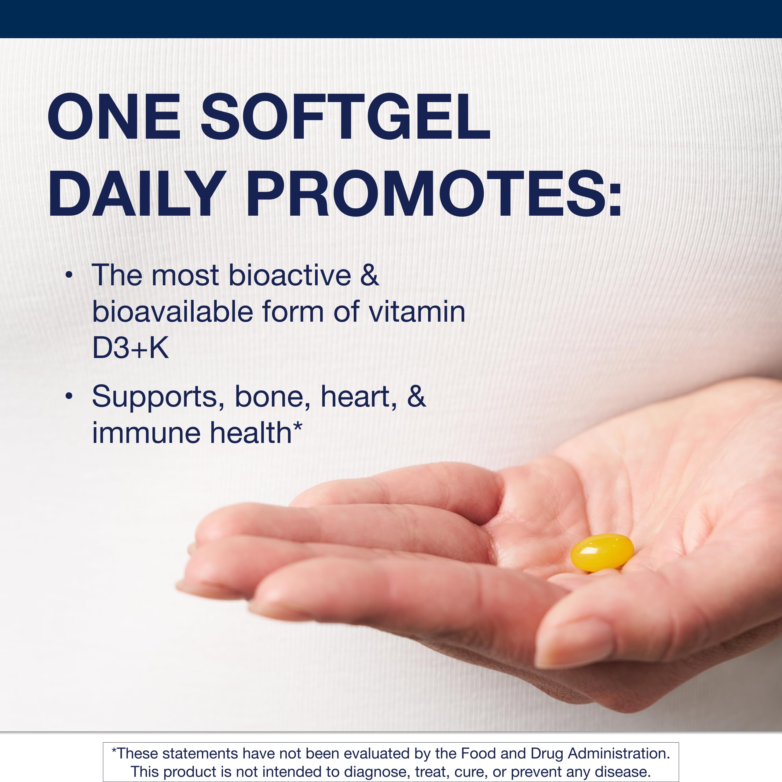 Metagenics Vitamin D3 and K label closeup highlighting MK-7 content.