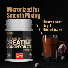 METALIFE creatine monohydrate 1000 g jar with clean label design