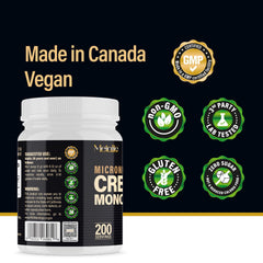 METALIFE creatine monohydrate Canada-made label on bottle