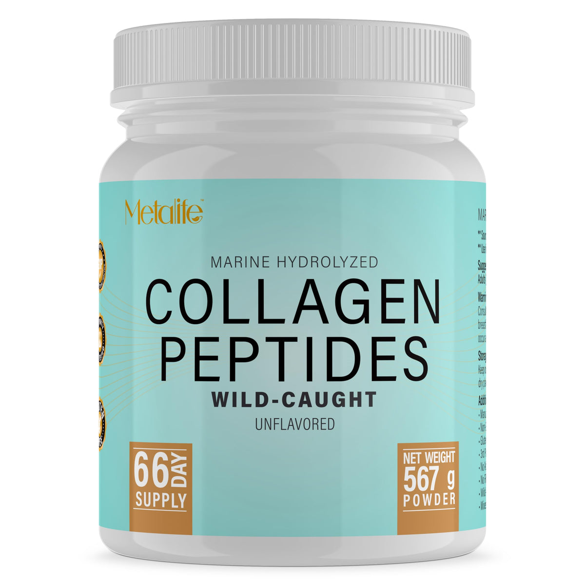 METALIFE Marine Collagen bottle with unflavored powder for daily joint comfort.