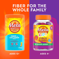 Metamucil bottle label highlighting collagen peptides for joints.