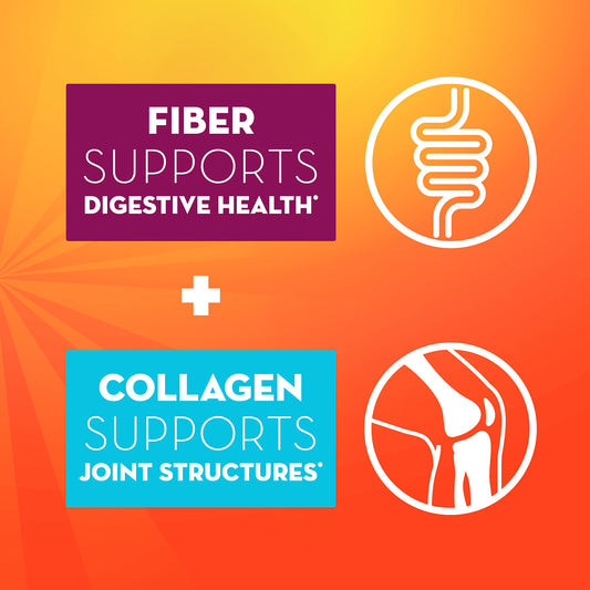 Metamucil Daily Fiber Collagen powder dissolving in water for a refreshing orange drink.