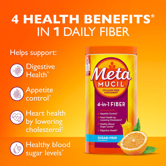 Metamucil daily fiber scoop ready to mix into a drink