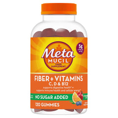 Metamucil Fiber Gummies Citrus Berry bottle for convenient daily fiber intake.