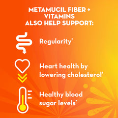 Metamucil Fizzy Fiber Metabolism includes vitamin B12 for energy metabolism support