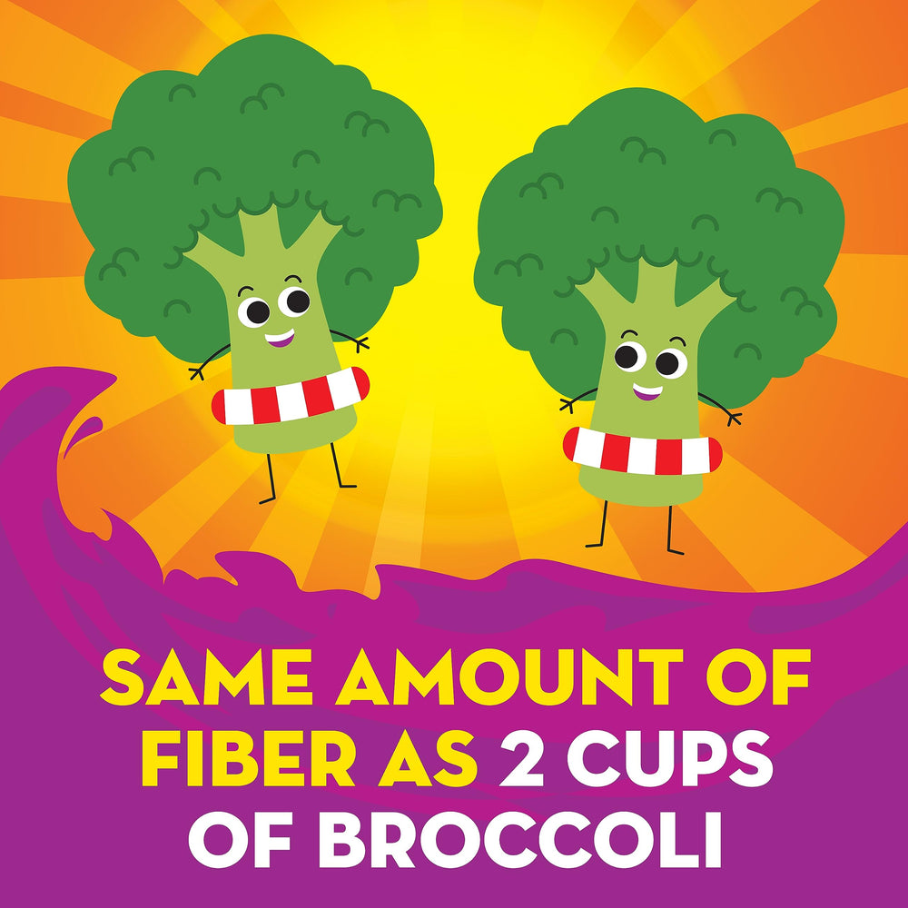 Plant-based fiber blend graphic representing prebiotic support for kids.