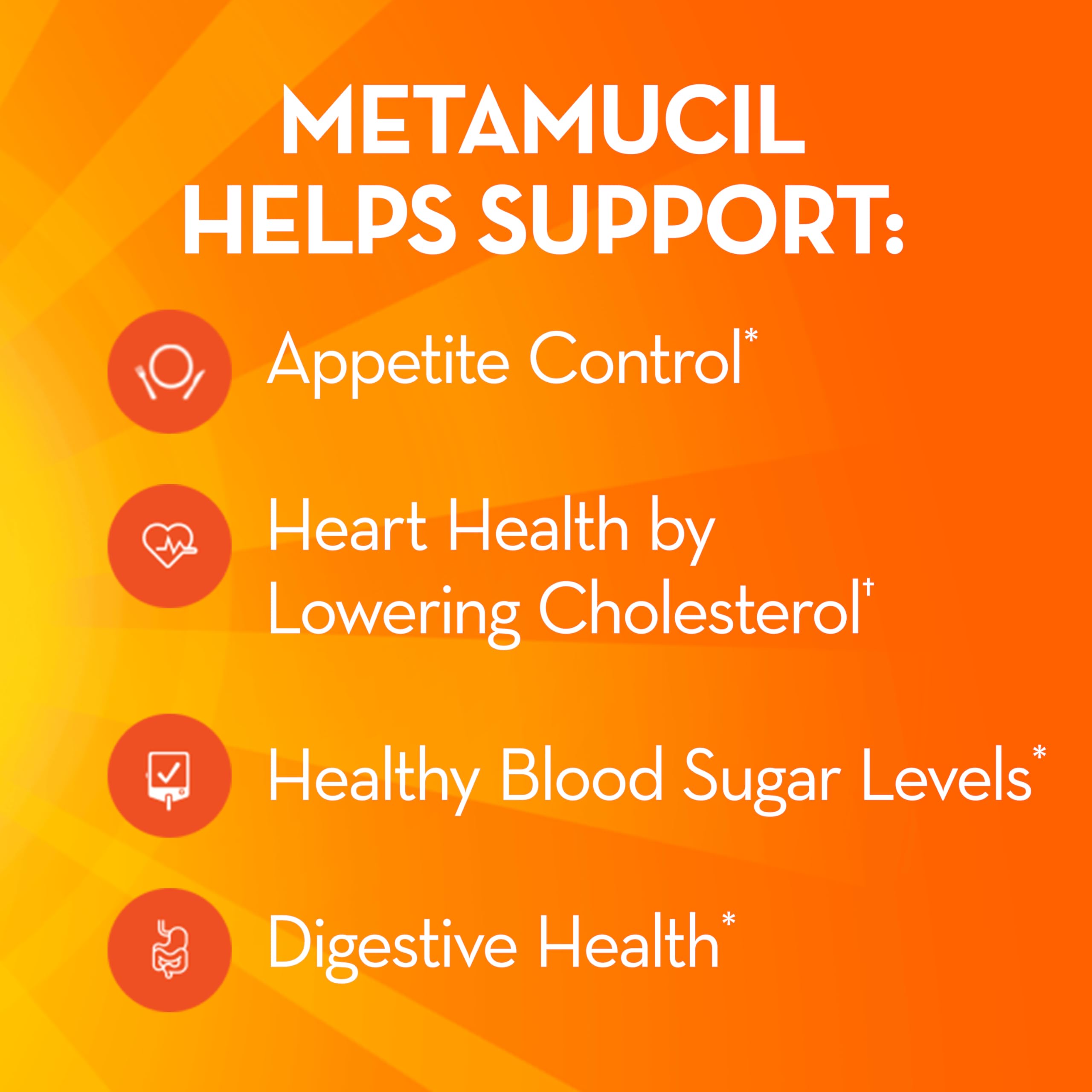 Metamucil psyllium fiber powder scoop for easy daily measuring