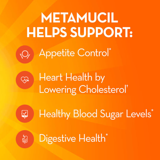 Metamucil psyllium fiber powder scoop for easy daily measuring