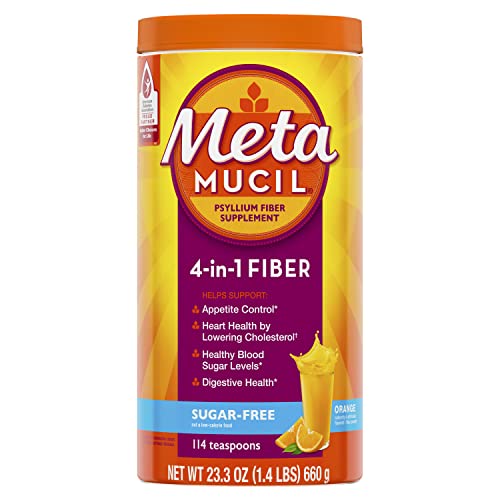Metamucil serving dish with powder ready to mix.