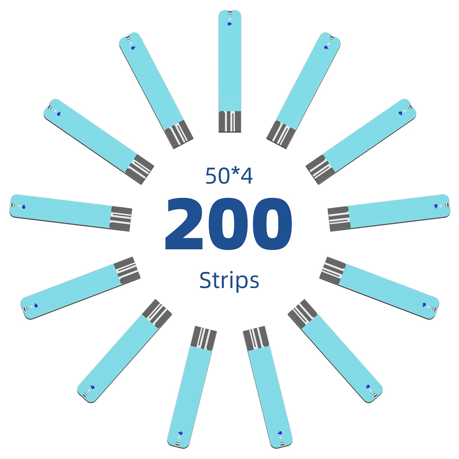 Metene TD-4116 strip inserted into the meter for easy setup.