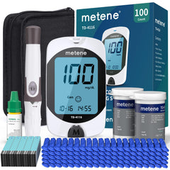 Metene TD-4116 blood glucose meter with fast 7-second readings for daily monitoring.
