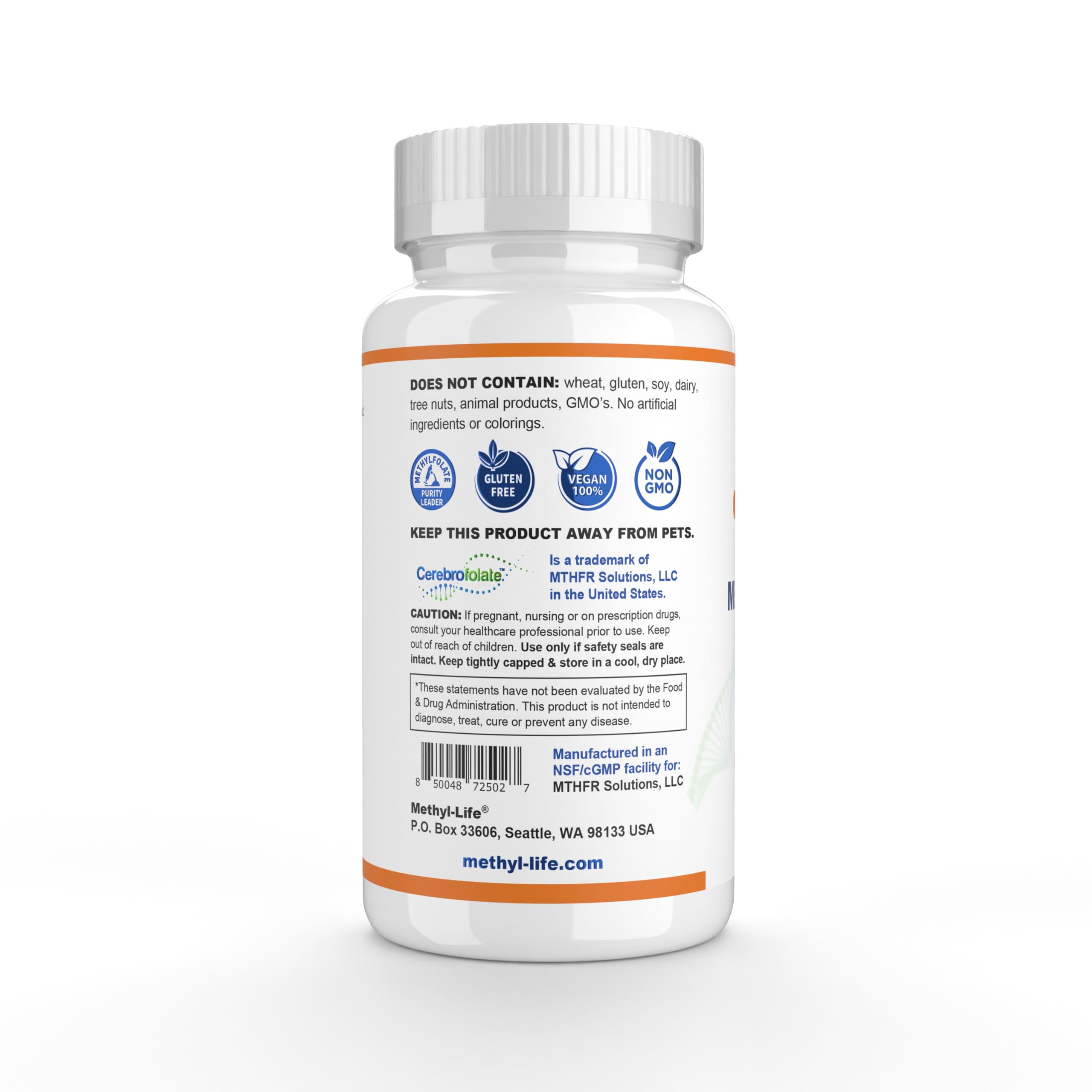 Methyl-Life USA-made facility with NSF-certified manufacturing and third-party testing.