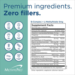 90-serving container of MethylPro B Complex for ongoing wellness.