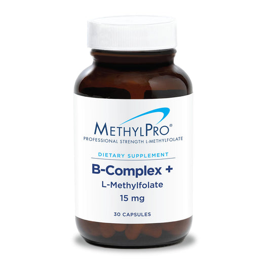MethylPro B Complex L-Methylfolate 15mg bottle for daily energy support.
