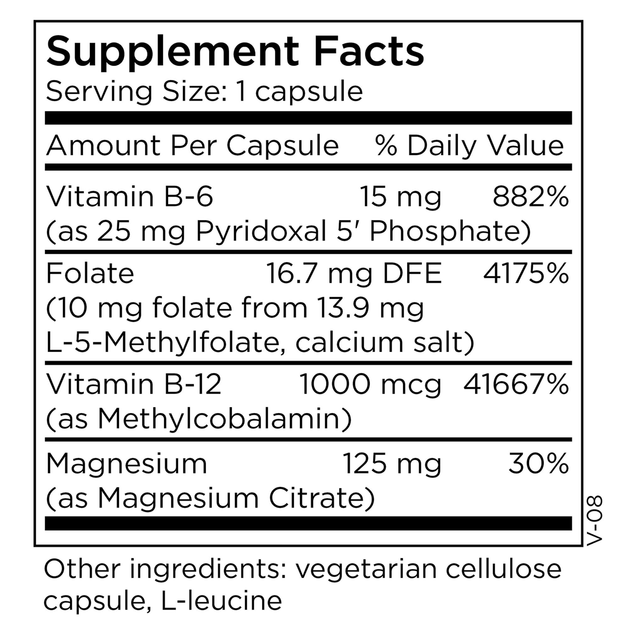 MethylPro label close-up highlights active folate and cofactors for methylation support.