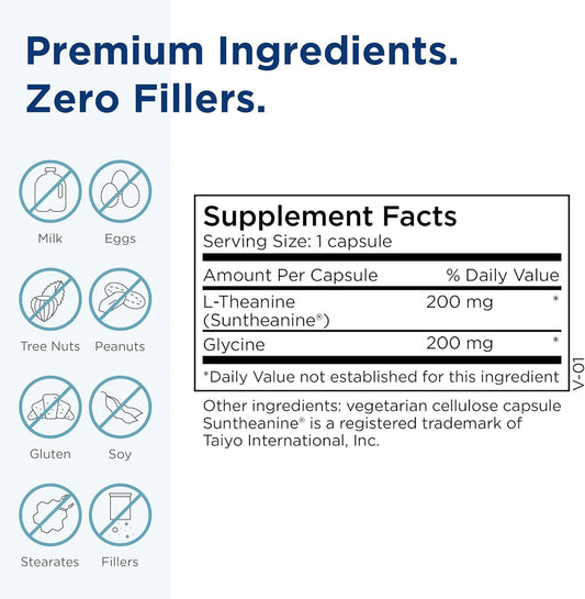 MethylPro L-Theanine 200mg capsules closeup highlighting daily dose