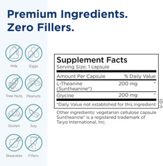 MethylPro L-Theanine 200mg capsules closeup highlighting daily dose