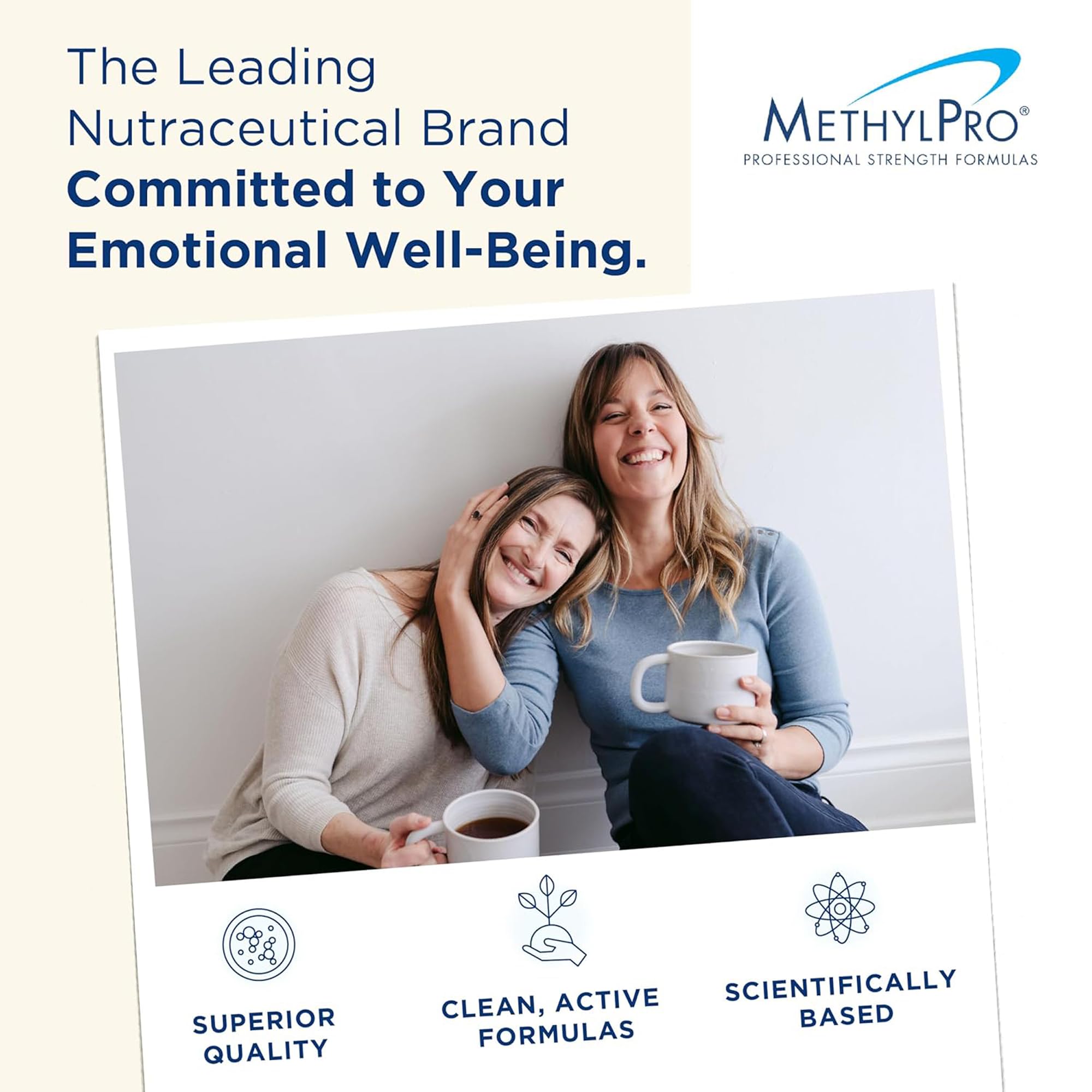 MethylPro L-Theanine 200mg supplement scene for stress-free days