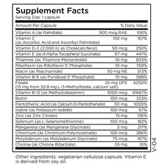 MethylPro bottle back detailing ingredients and suggested use