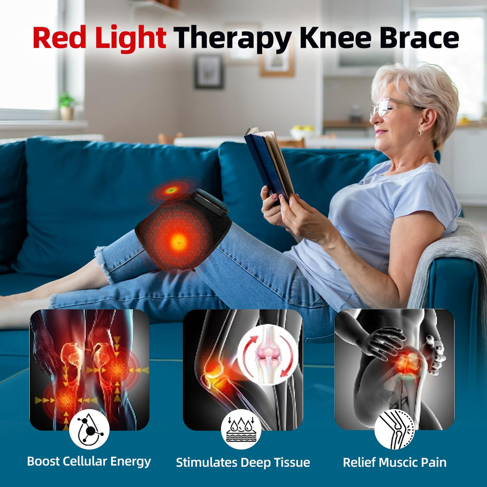 METIKO knee brace heat settings control for customizable warmth during use