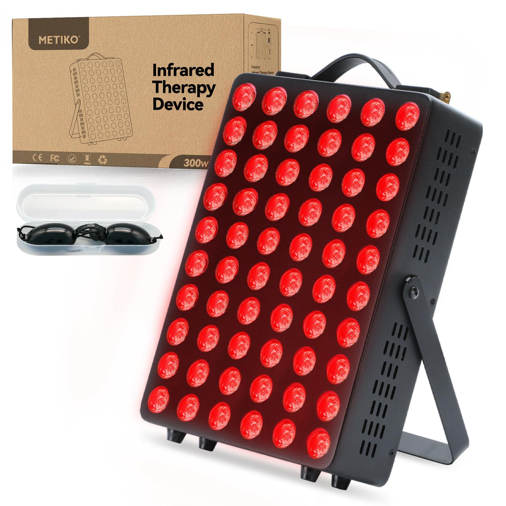 METIKO red light panel with stand for hands-free full-body sessions