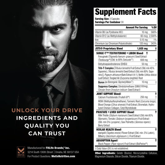METISNutrition JXT5 capsules closeup highlighting convenient daily capsules