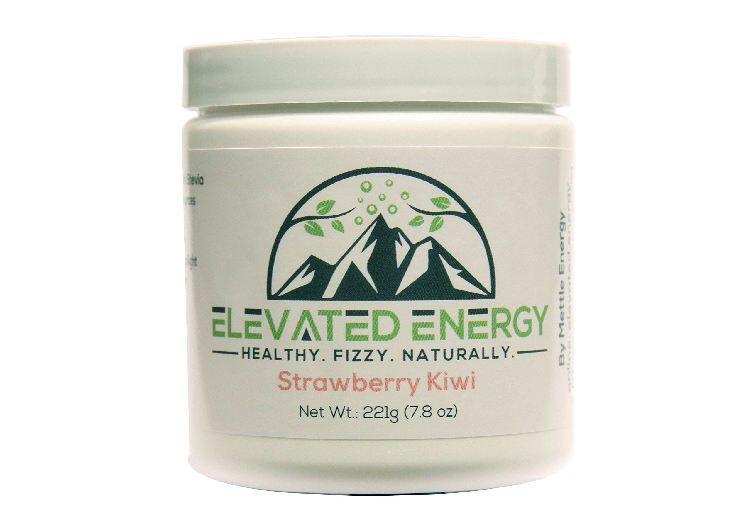 Mettle Energy Elevated Energy strawberry kiwi powder packet for quick, convenient energy.