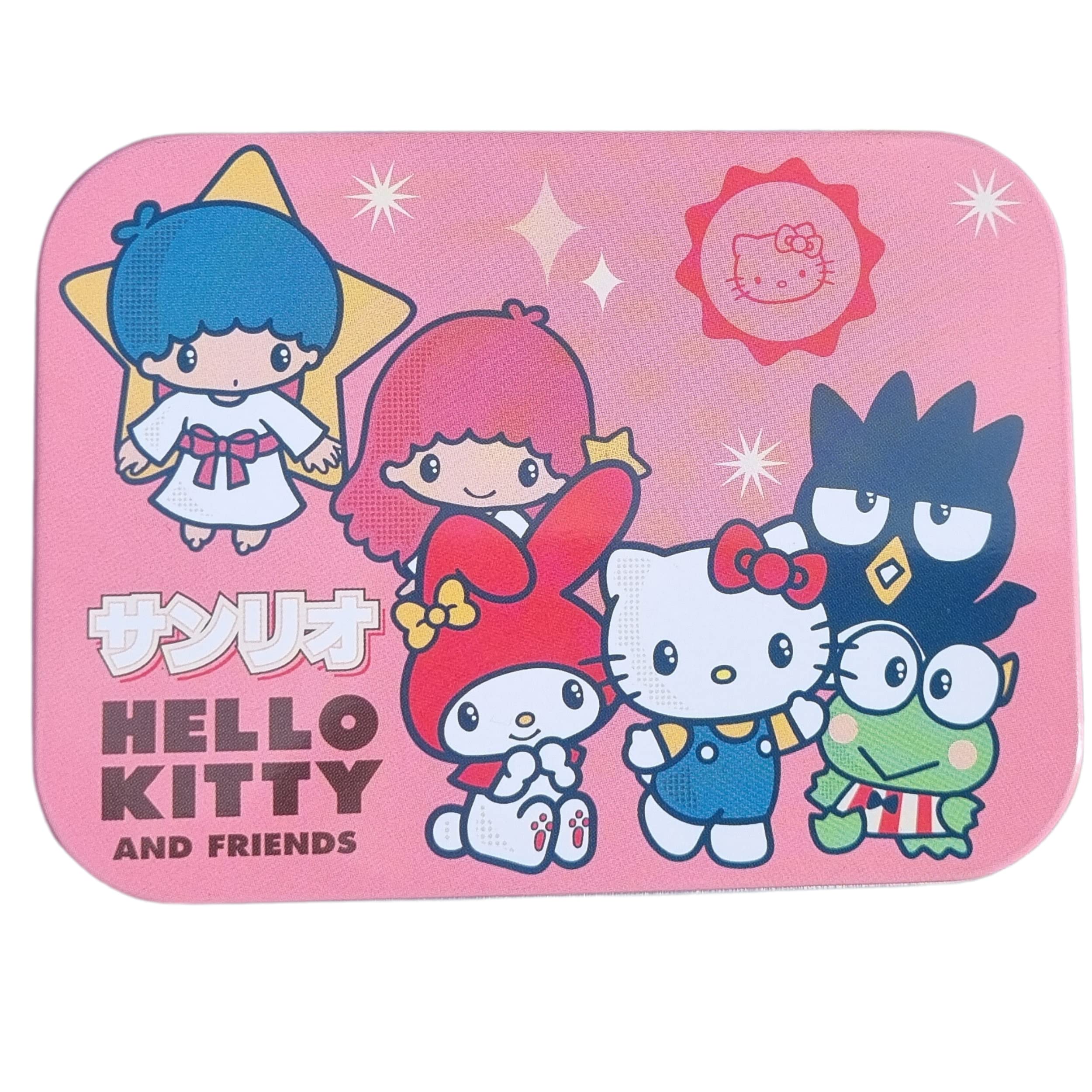 Mevsim Store Hello Kitty plaster tin side view highlights portable storage.