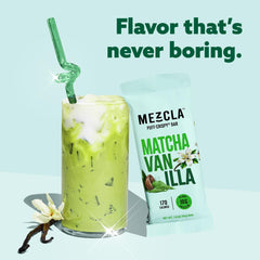 Mezcla bar provides 10g plant protein per serving for a quick boost.