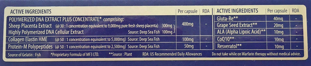 MFIII Original Swiss Placenta Softgels capsule closeup showing smooth protective coating.
