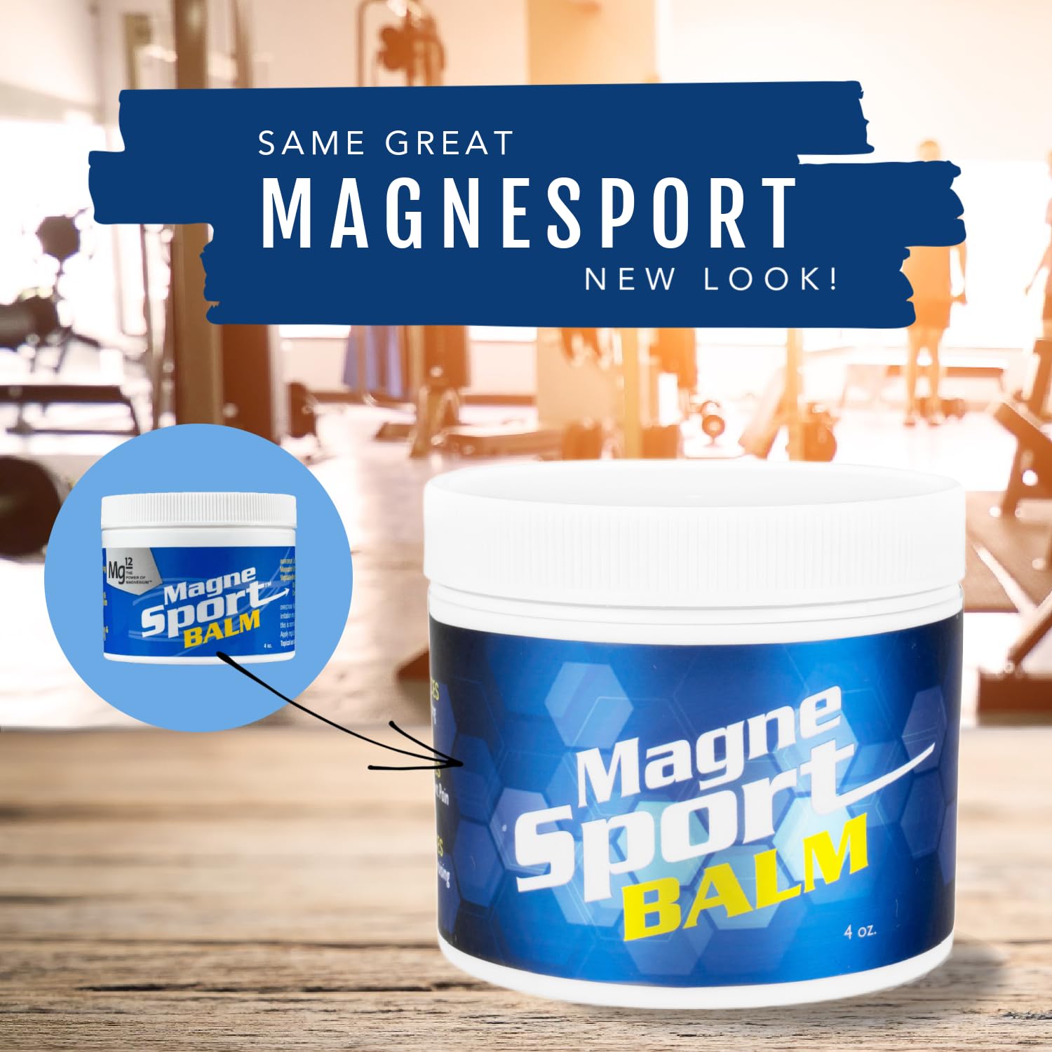 MagneSport balm applied to the knee area supports post-workout comfort.