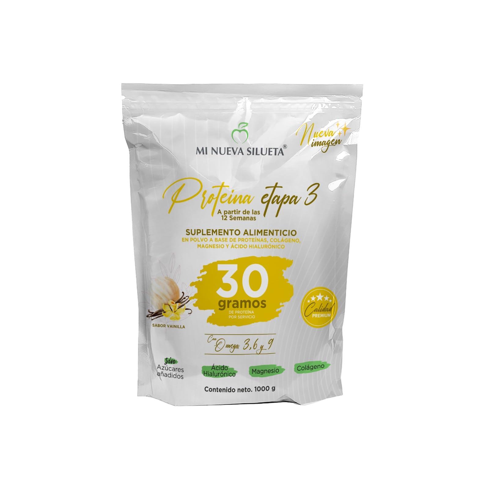 MI NUEVA SILUETA protein Stage 3 vanilla tub boosts daily protein intake