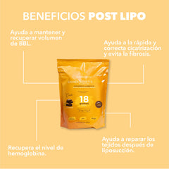 Close-up of Mi Nueva Siluette Siluette Pro container and scoop