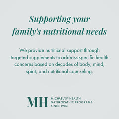 Michael's Health bottle and pills illustrate energy-support B vitamins for teens