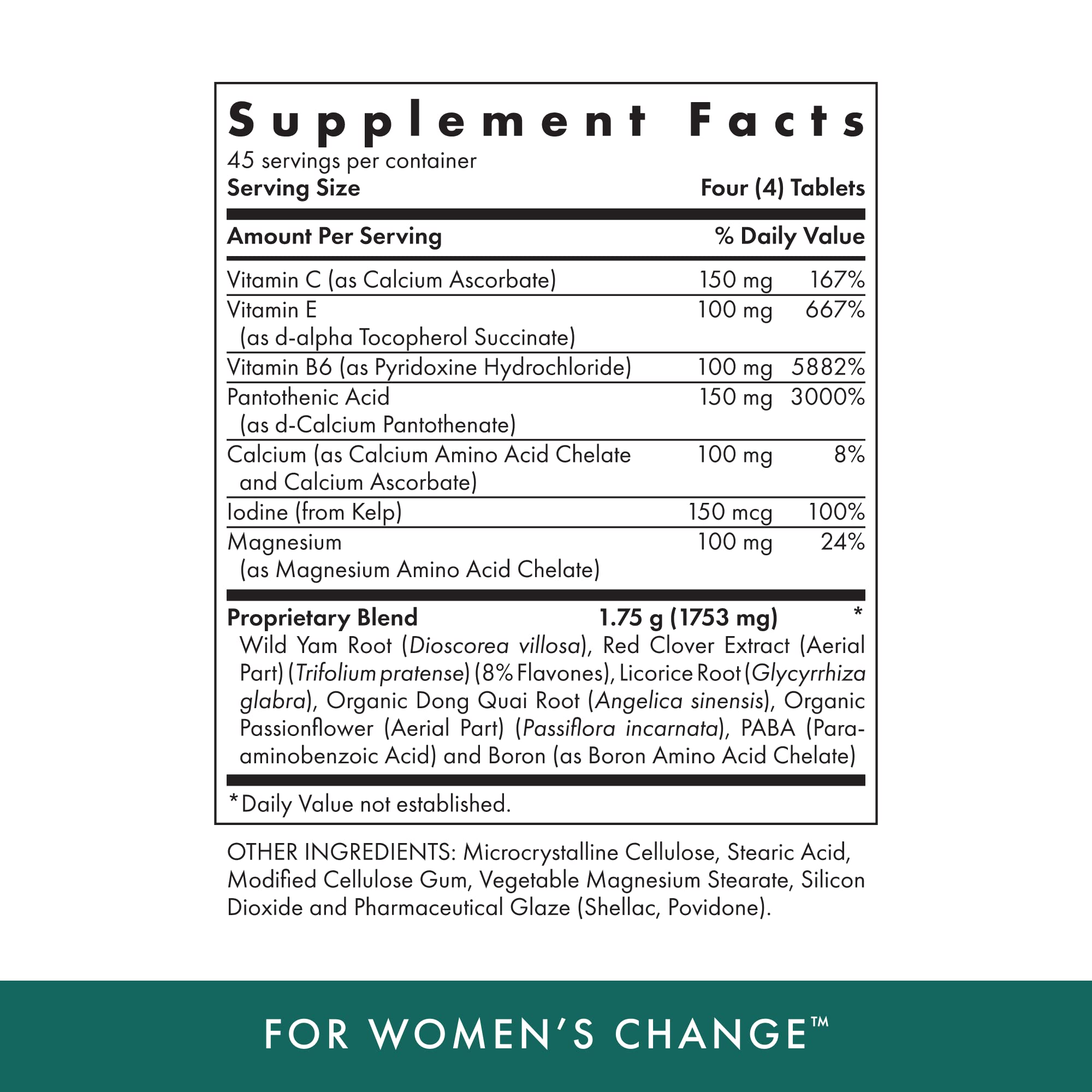 Close-up of Michael's bottle highlighting vegetarian menopause tablets.
