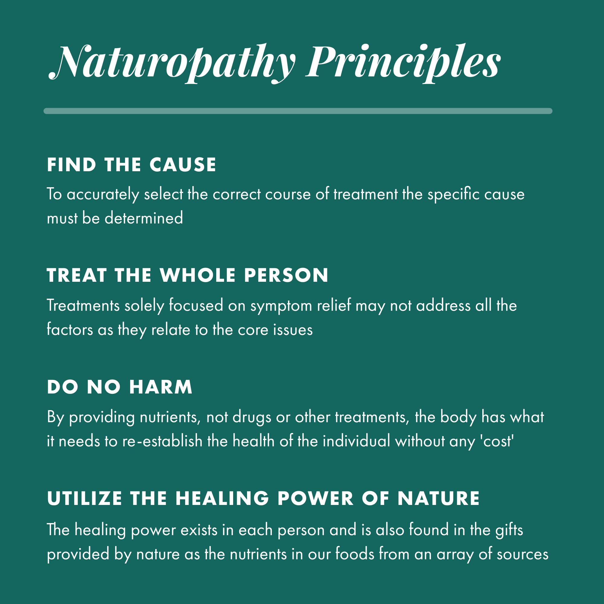 Front packaging design reflects doctor-formulated, high-potency naturopathic program.