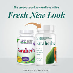 Michael's Paraherbs fiber-blend bottle highlights soluble and insoluble fibers for smooth digestion