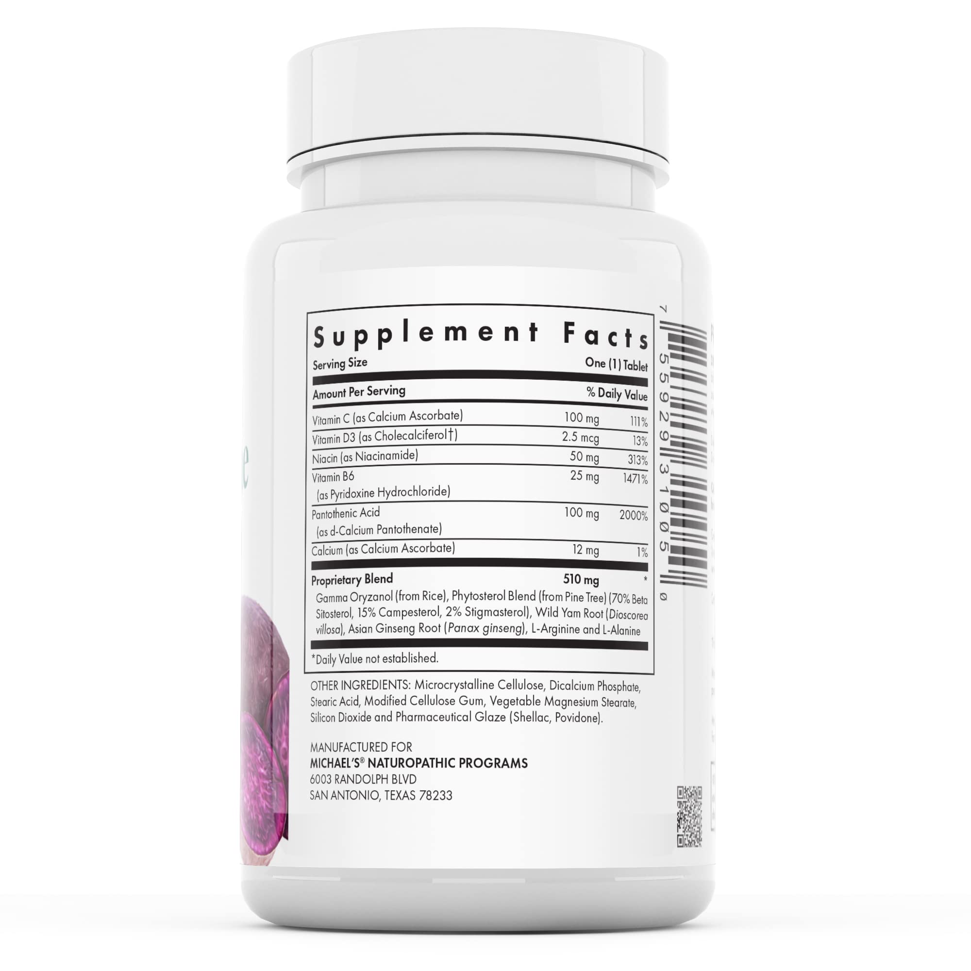 Michael's Testosterone Factors tablets close-up, vegetarian capsules designed for natural nutrient support.